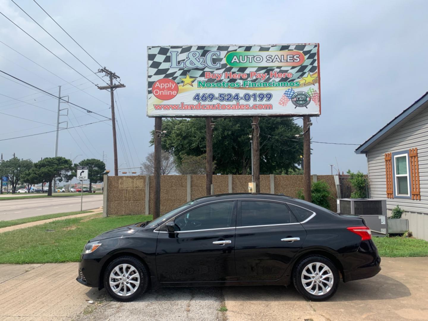 2019 Black /Black Nissan Sentra S (3N1AB7APXKL) with an 1.8L L4 SFI DOHC 16V engine, AUTOMATIC transmission, located at 1830 North Belt Line Road, Irving, TX, 75061, (469) 524-0199, 32.834373, -96.993584 - Photo#0